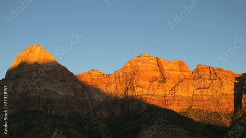 Time lapse sunset over Zion NP
