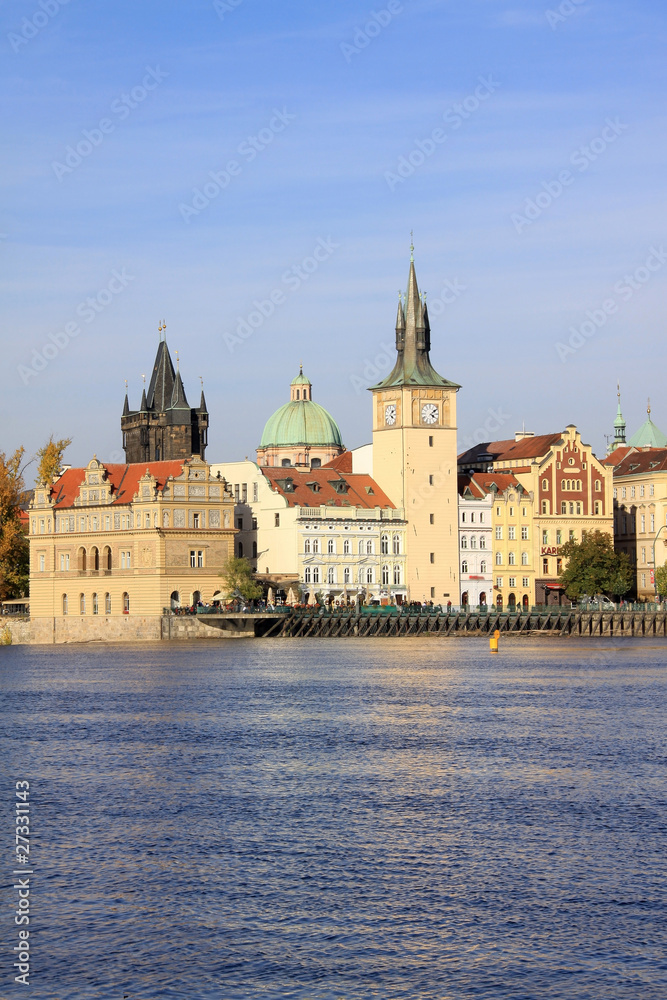 Fototapeta premium The View on the autumn Prague Old Town