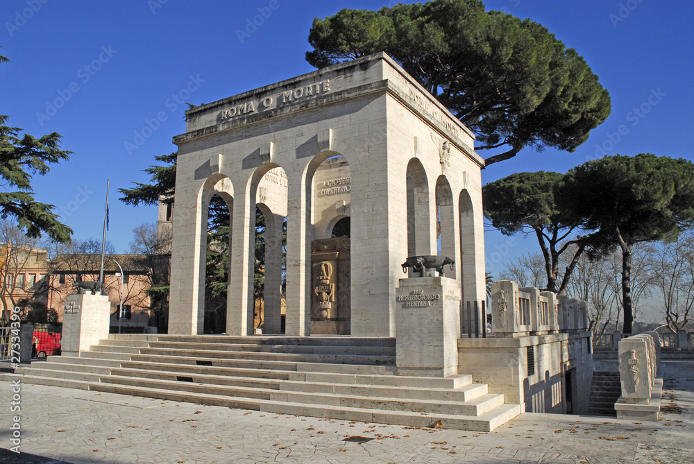 Obraz premium roma gianicolo ossario roma o morte
