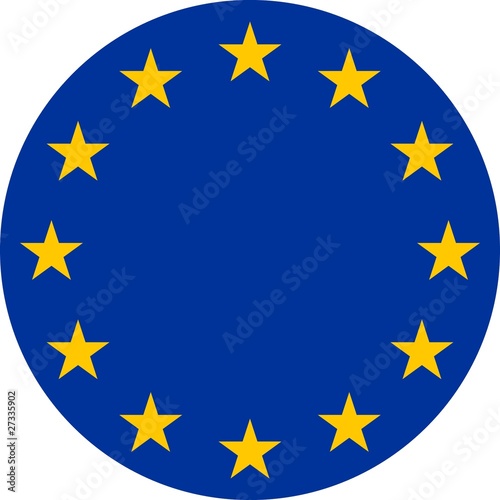 Canvastavla Drapeau de l'Europe rond