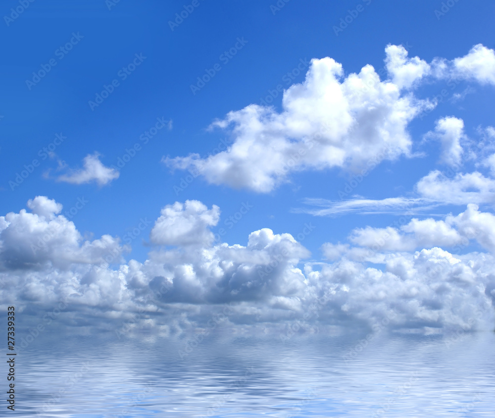 Beautiful image of the deep blue sky with clouds Beautiful image of the deep blue sky with clouds