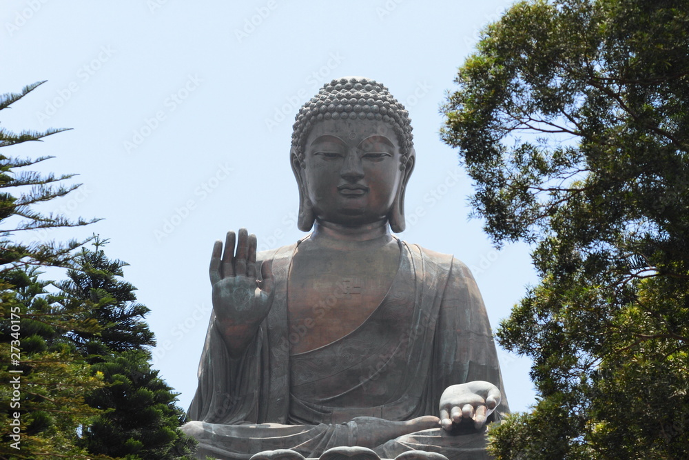 Fototapeta premium The Big Buddha, landmark on Lantau Island, Hong Kong