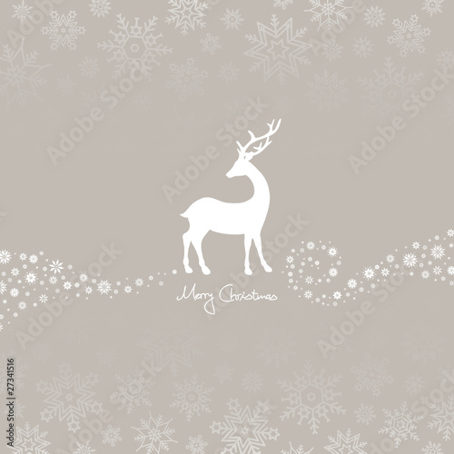Standing Reindeer & Snowflake Ornament