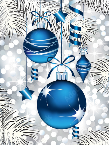 Blue Christmas Ornaments