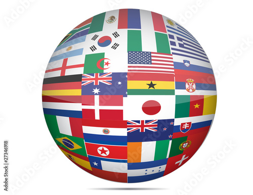 flags globe