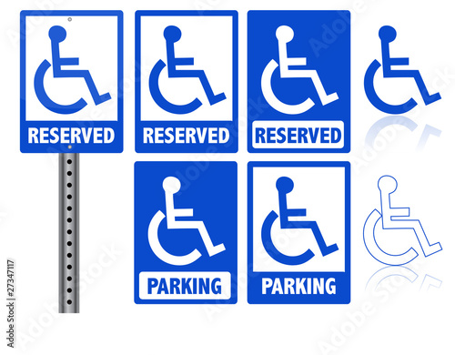 Handicap parking sign
