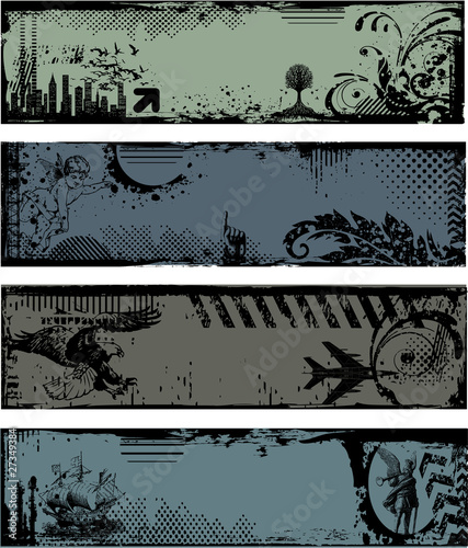 Set of grunge headers/banners