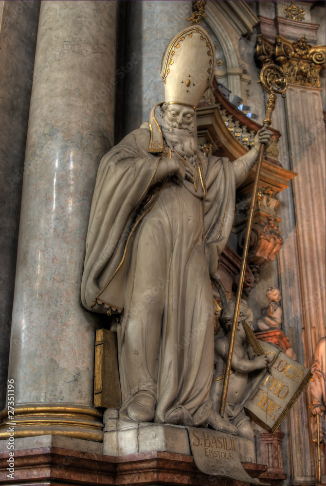 Sculpture in Saint Nicholas church, Prague.