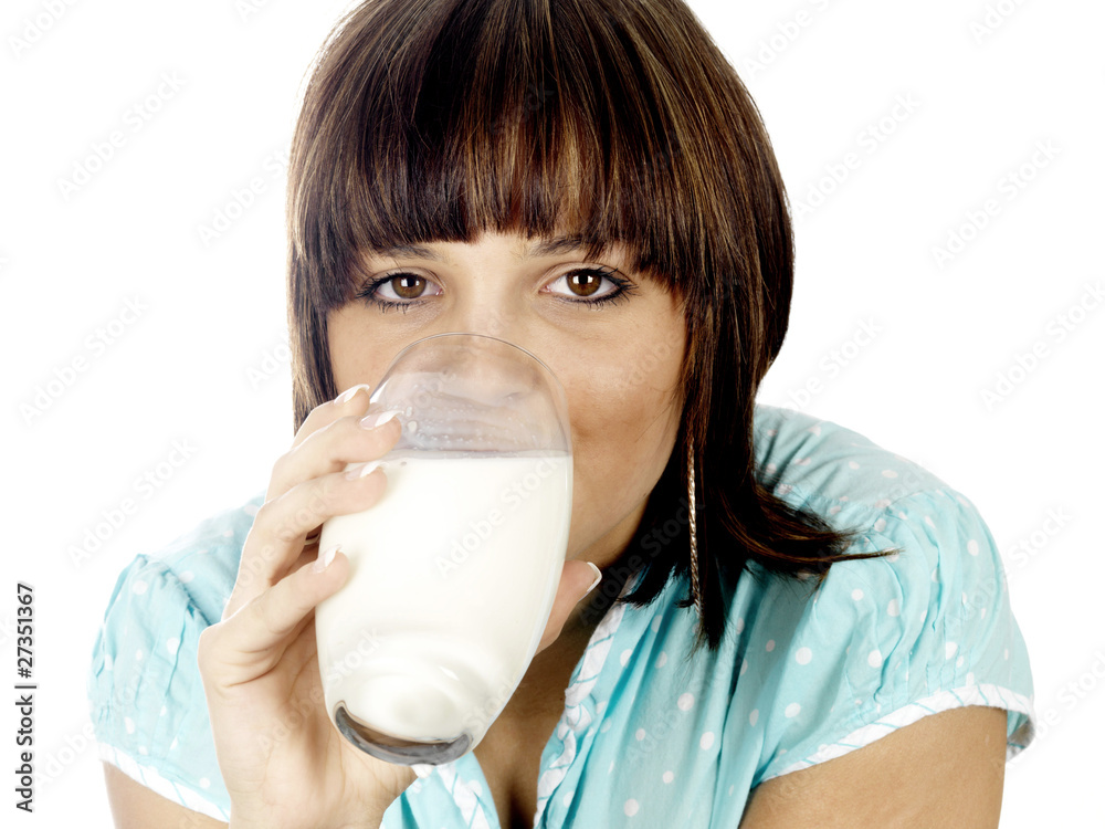 Teenager Drinking Glass of Milk. Model Released Teenager Drinking Glass of Milk. Model Released