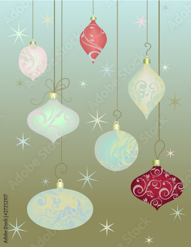 Vintage Christmas baubles