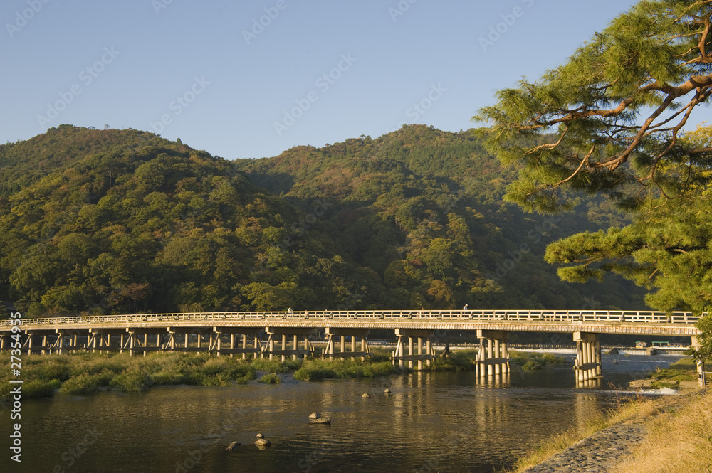 Fototapeta premium 朝の渡月橋