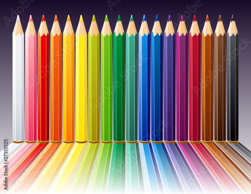 Background with color pencils