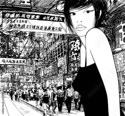 chinese girl in Hong Kong