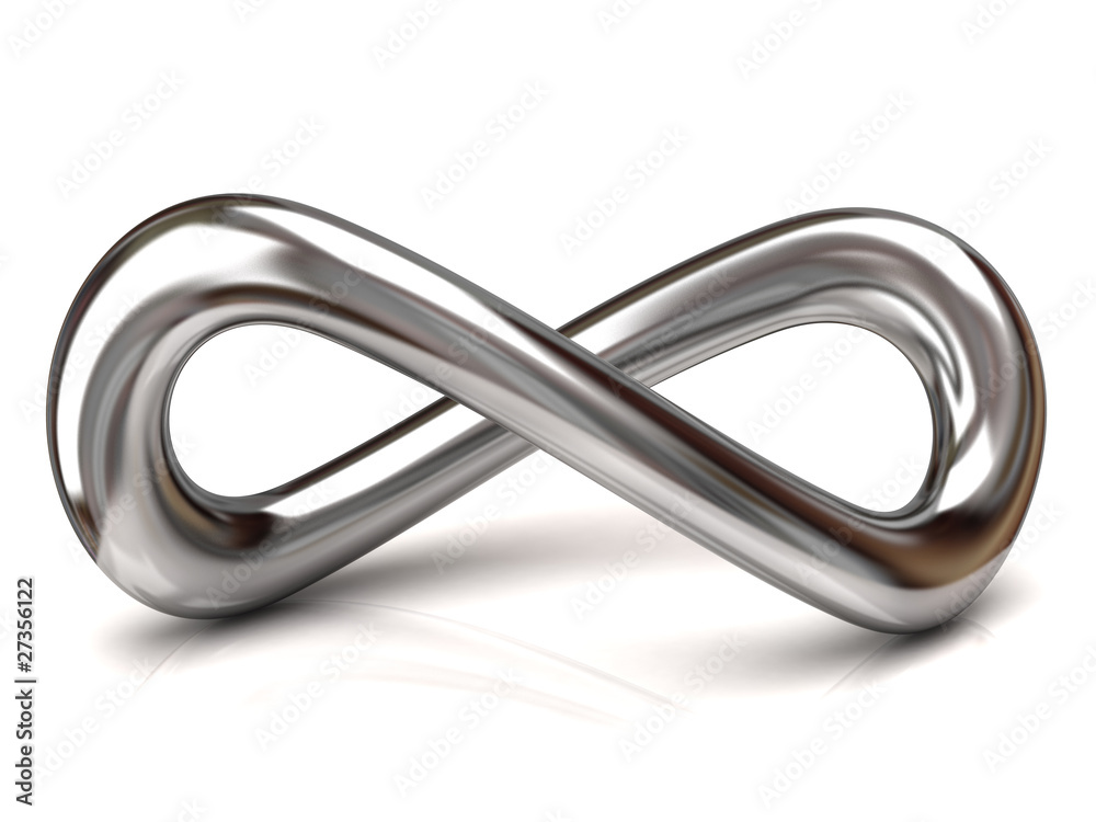 Silver Infinity Symbol Stock Illustration | Adobe Stock