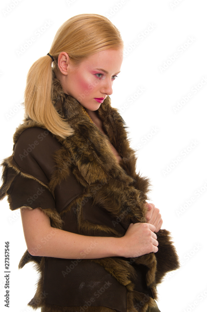 Blond girl fashion closeup Blond girl fashion closeup