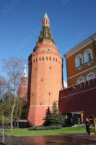 Moscow. Kremlin wall. Angular arsenal (Sobakina) tower. photo