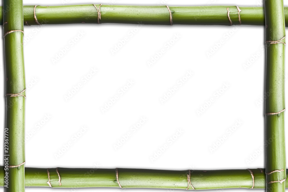 Fototapeta premium Marco horizontal de bambú.