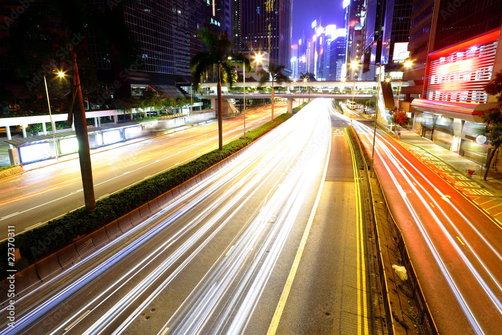 Fototapeta premium traffic in city at night
