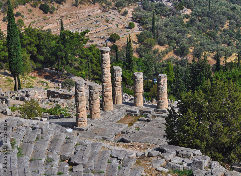 The temple of Apollo at Delphi, Greece