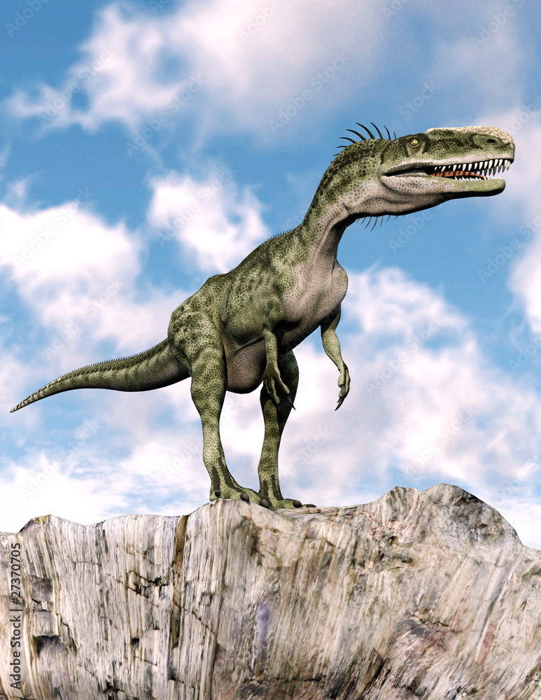 Fototapeta premium monolophosaurus on guard