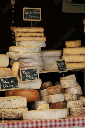 Vászonkép Fromages AOC marché artisanal