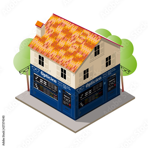 Magasin Opticien 3D Vecteur