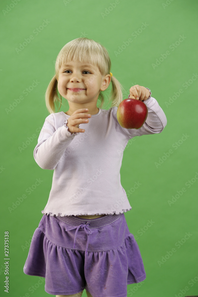 girl with apple girl with apple