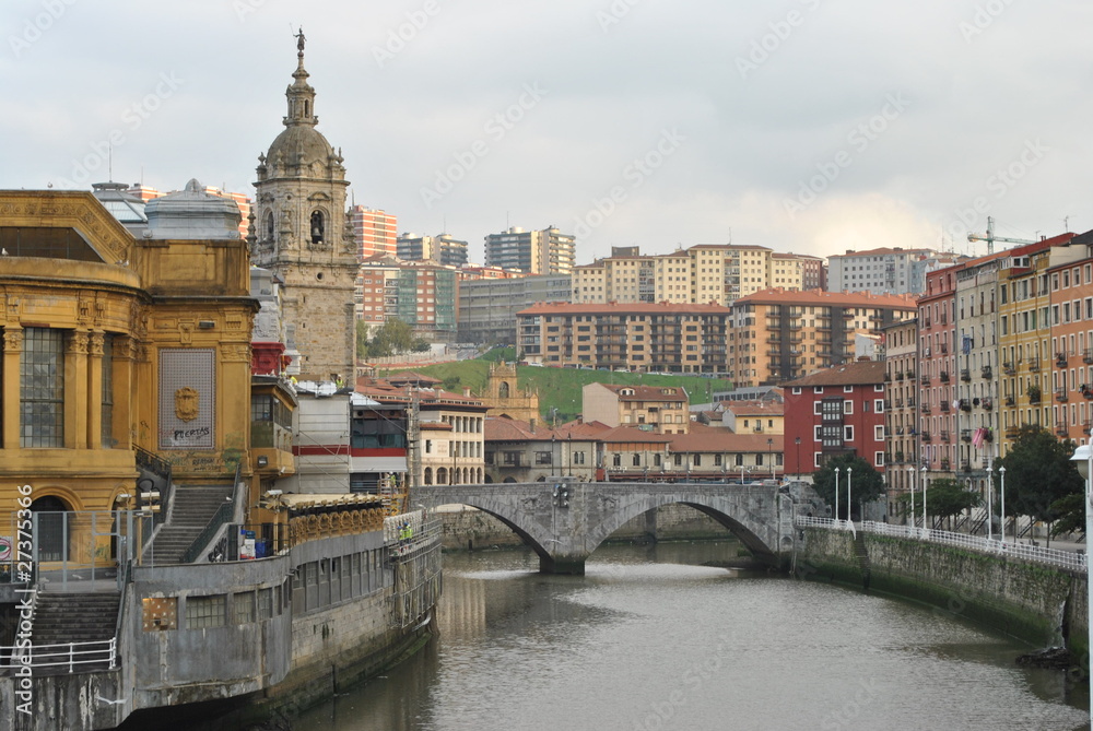 Bilbao and Nervion river, Spain