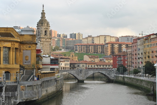 Bilbao and Nervion river, Spain photo
