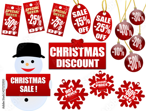 christmas price tags and labels