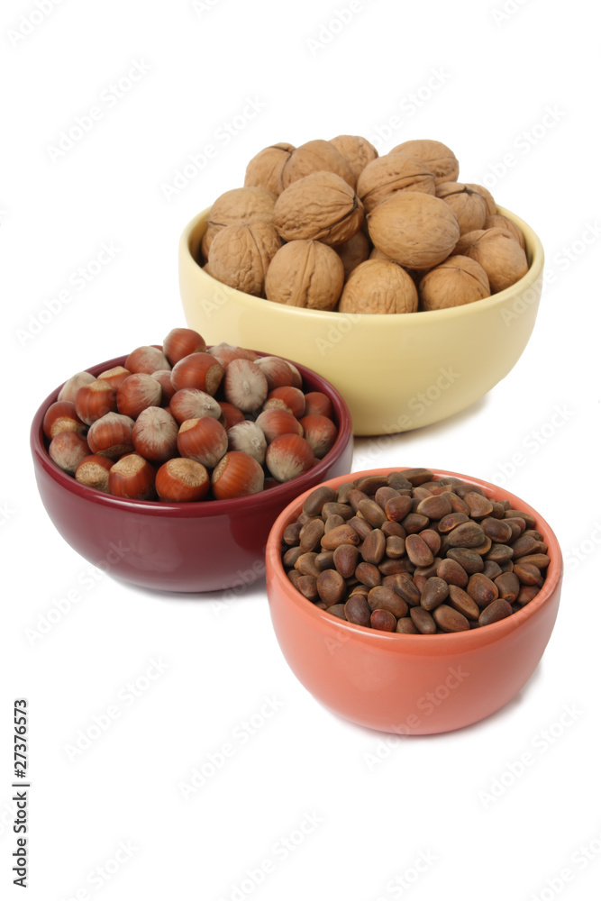 Walnuts, hazelnuts and pine nuts Walnuts, hazelnuts and pine nuts