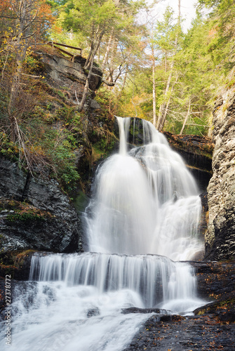 Autumn Waterfall in mountain