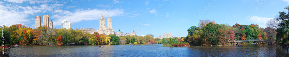 New York City Central Park panorama in Autumn