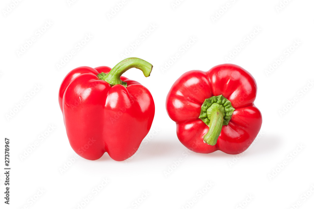 Red peppers isolated on white Red peppers isolated on white