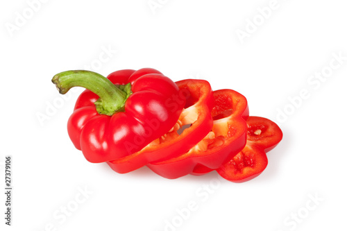 Red pepper isolated on white