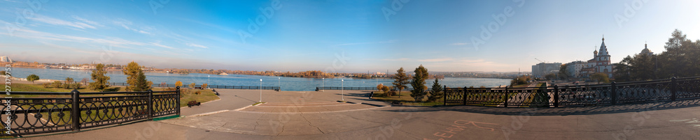 Cityscape of Irkutsk - main city of Lake Baikal. Russia.