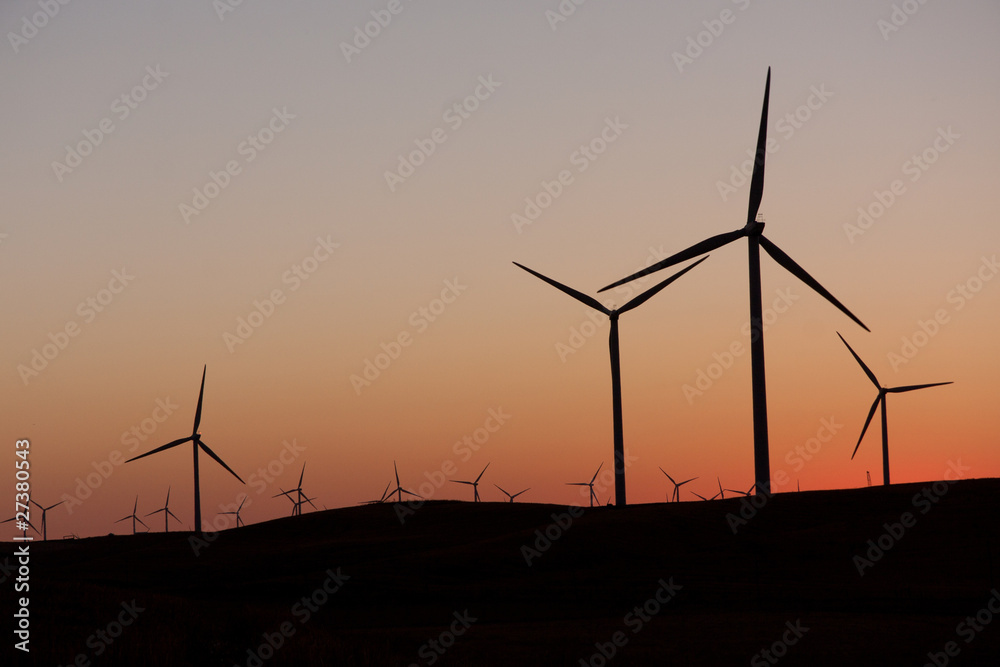 Wind mills at sunset Wind mills at sunset