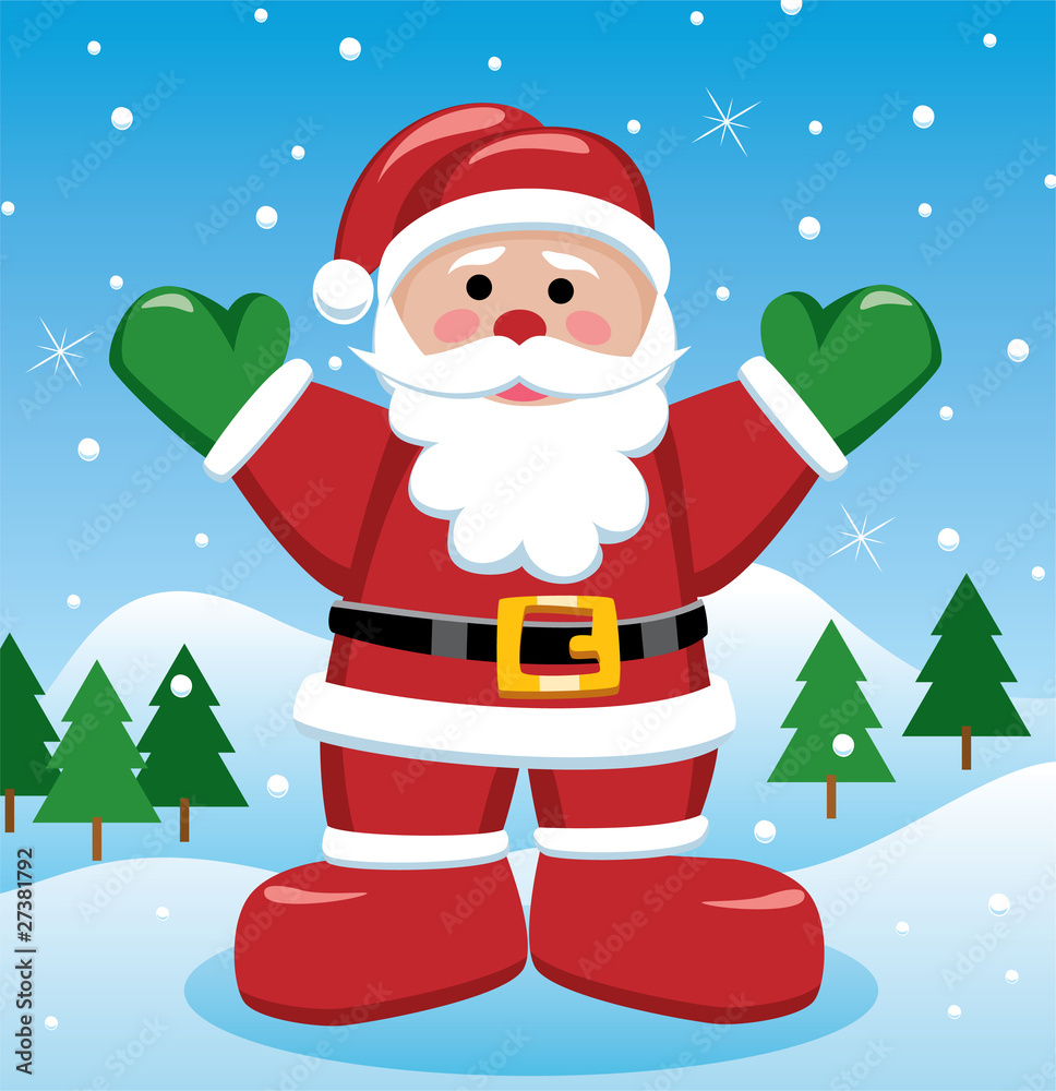 vector xmas illustration of santa vector xmas illustration of santa
