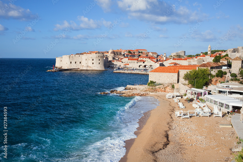 Beach And Sea In Dubrovnik In Croatia