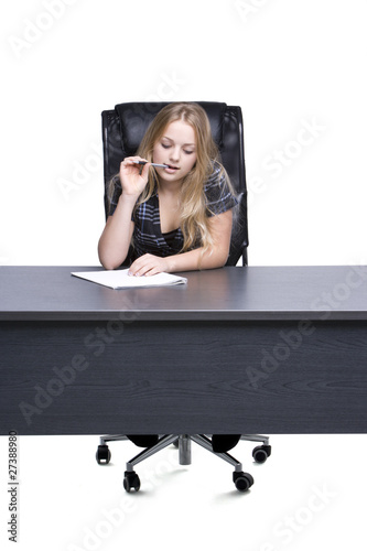 Mädchen bei der Prüfung