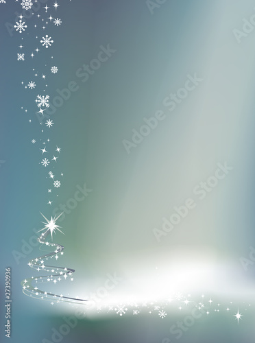 silver and stars christmas background