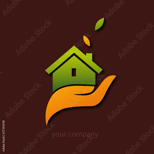 logo entreprise, maison écologique