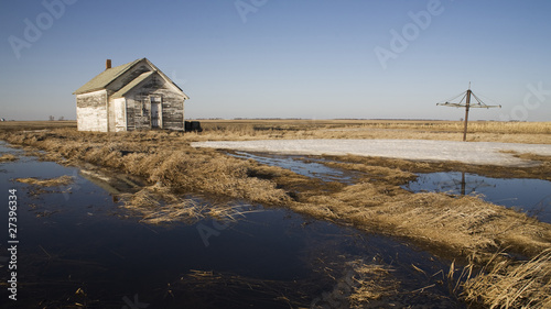 Flooded house in rural South Dakota