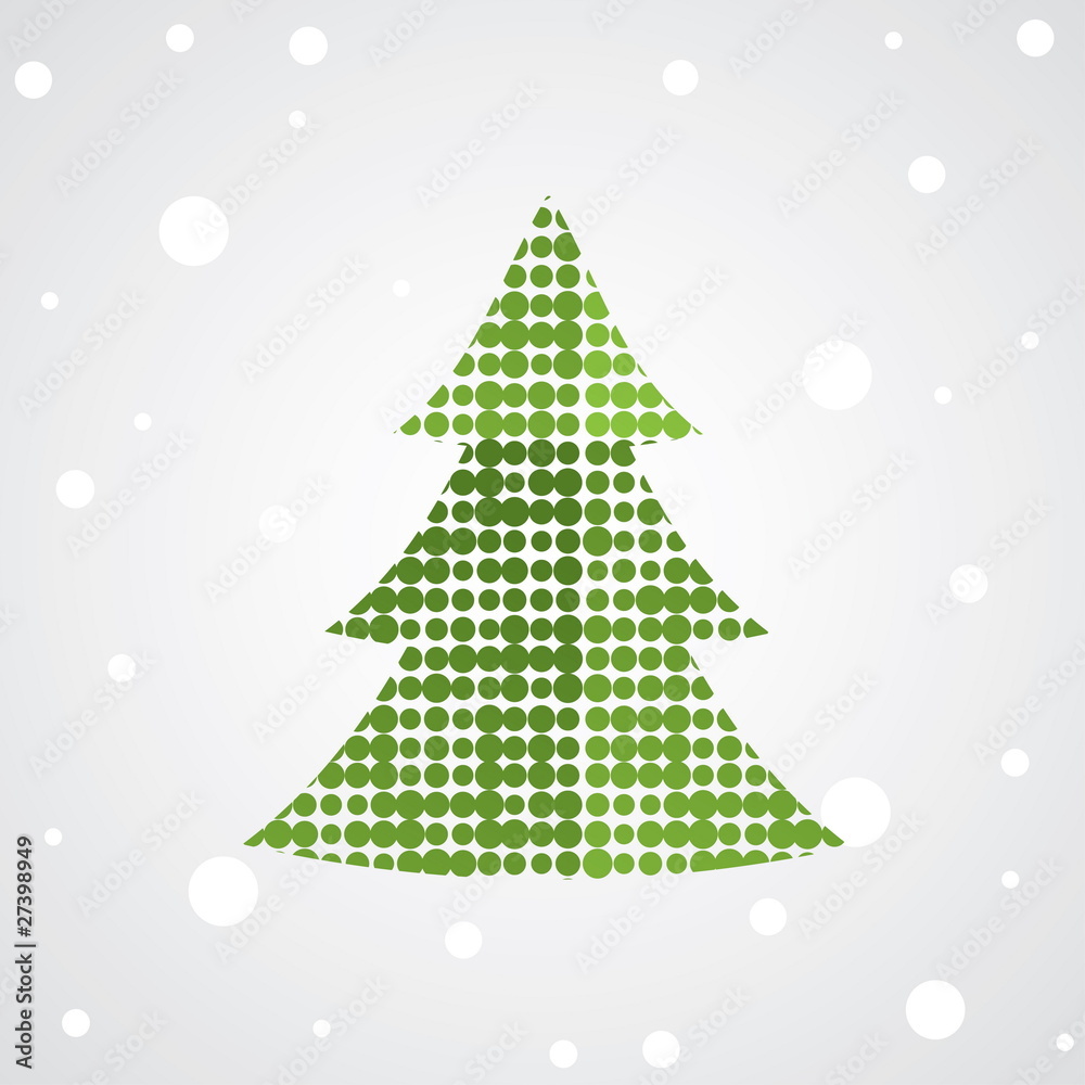Christmas tree . Vector illustration