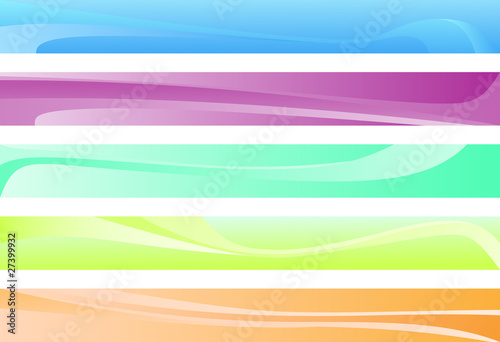 five abstract color pattern