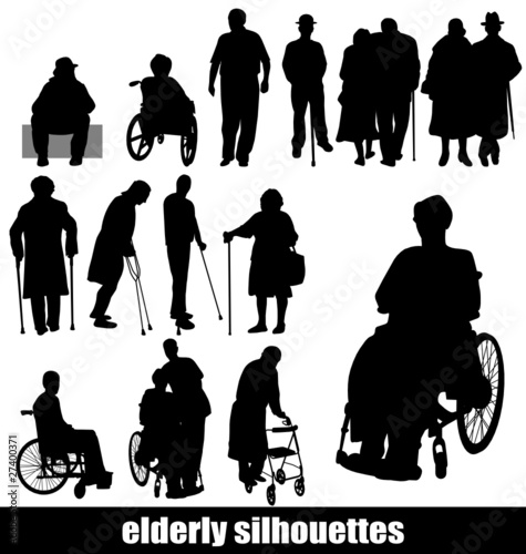 elderly silhouettes