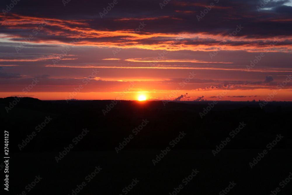 Sonnenuntergang im Siebengebirge