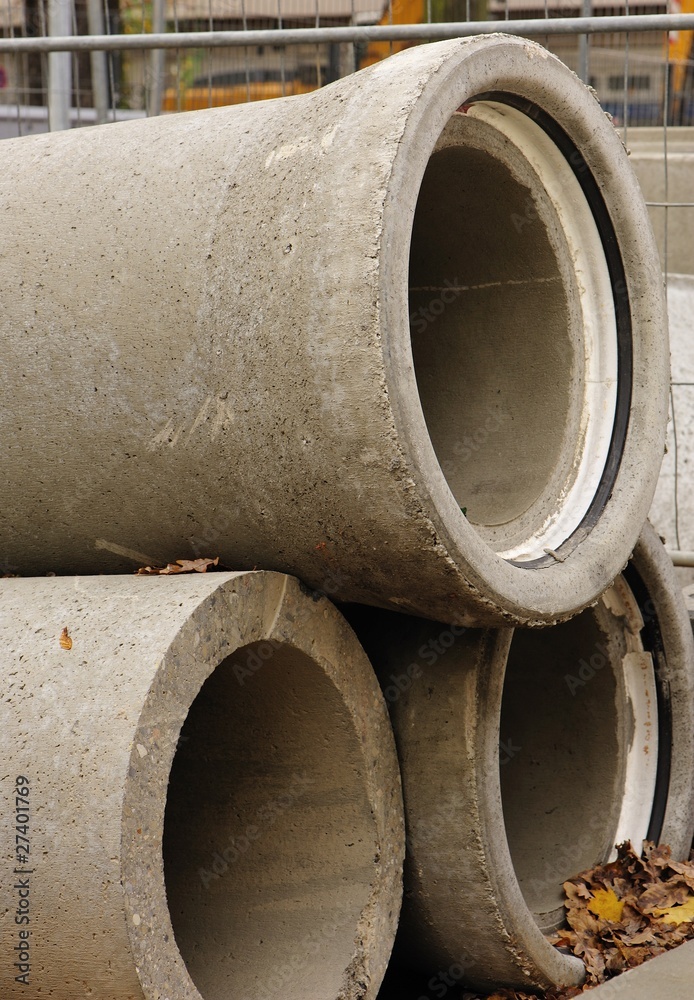 Kanalrohre - Betonrohre Stock Photo | Adobe Stock