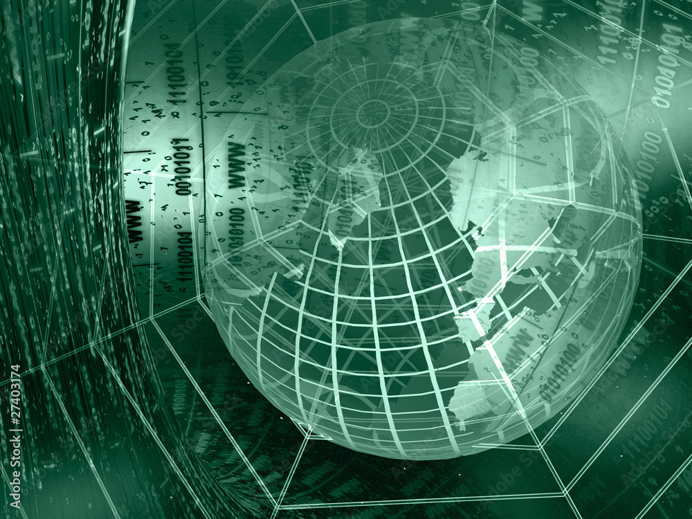 Obraz premium Computer background, in greens