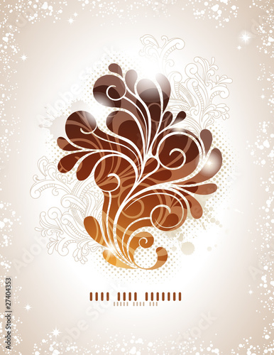 elegant swirly background in warm colors